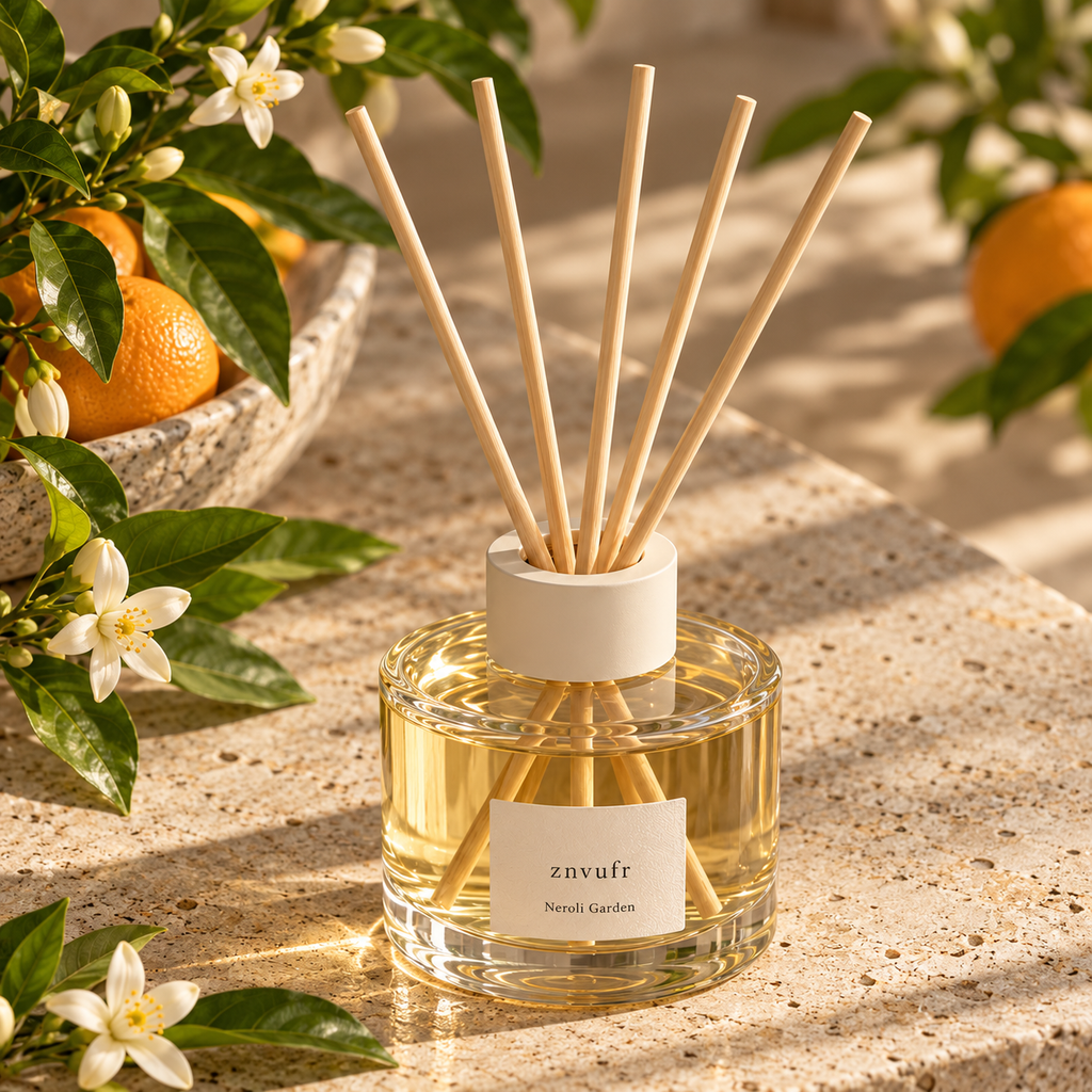 znvufr Neroli Garden Reed Diffuser detail